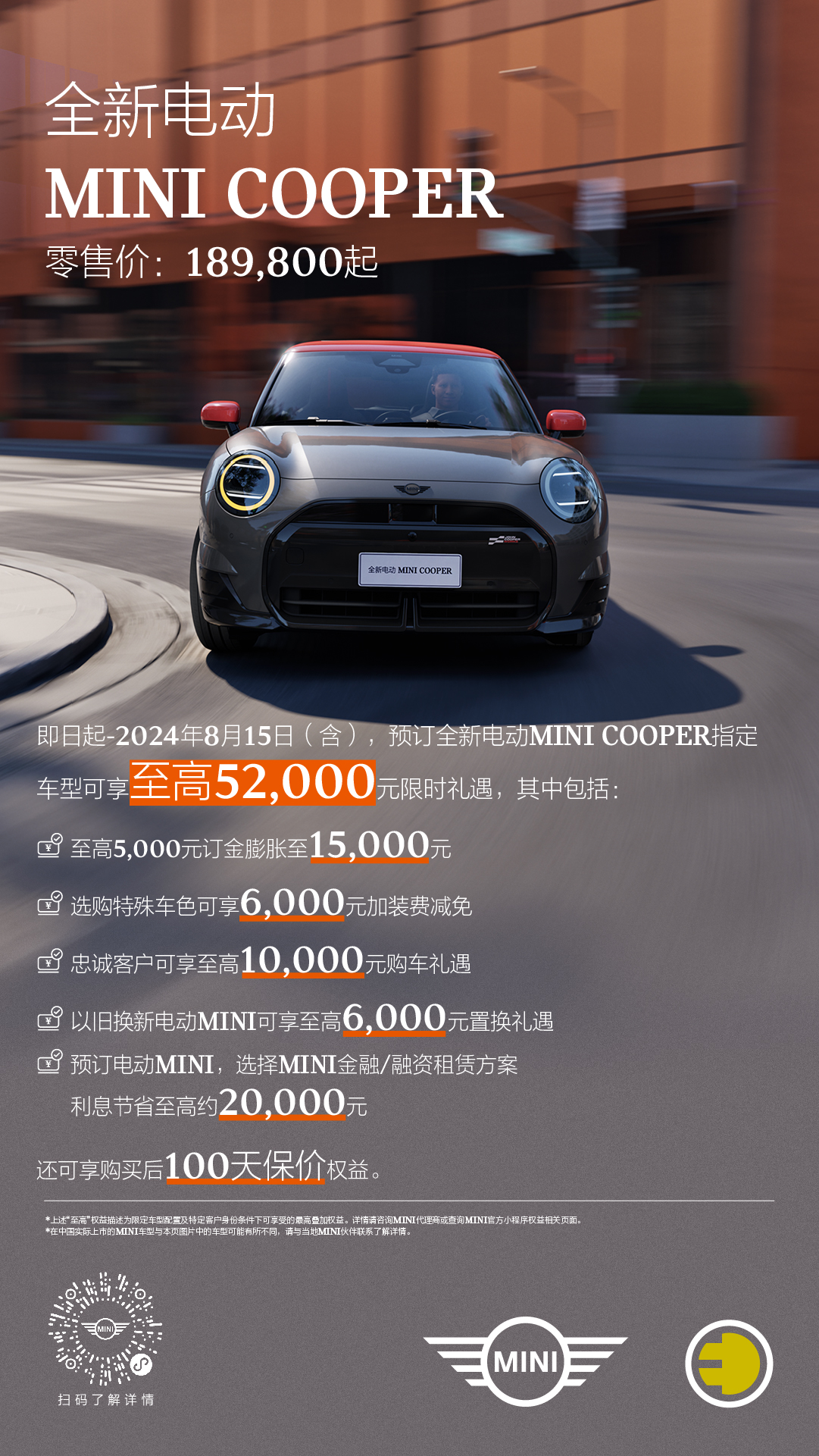 全新电动MINI COOPER满电登场