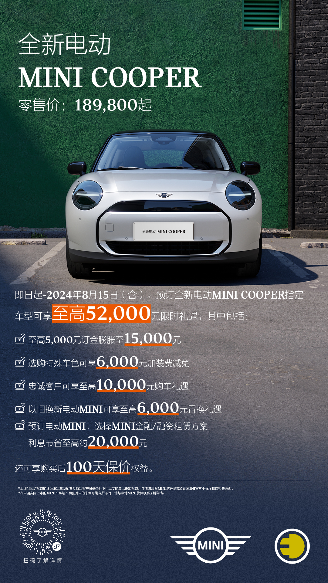 全新电动MINI COOPER满电登场