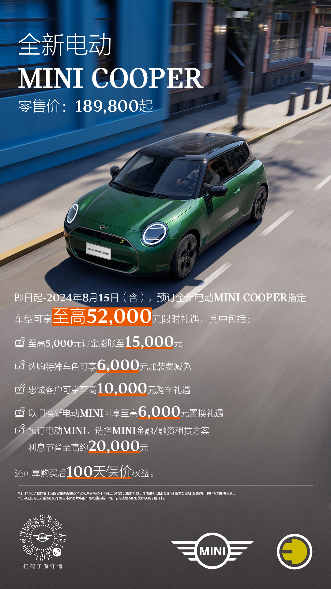 全新电动MINI COOPER满电登场