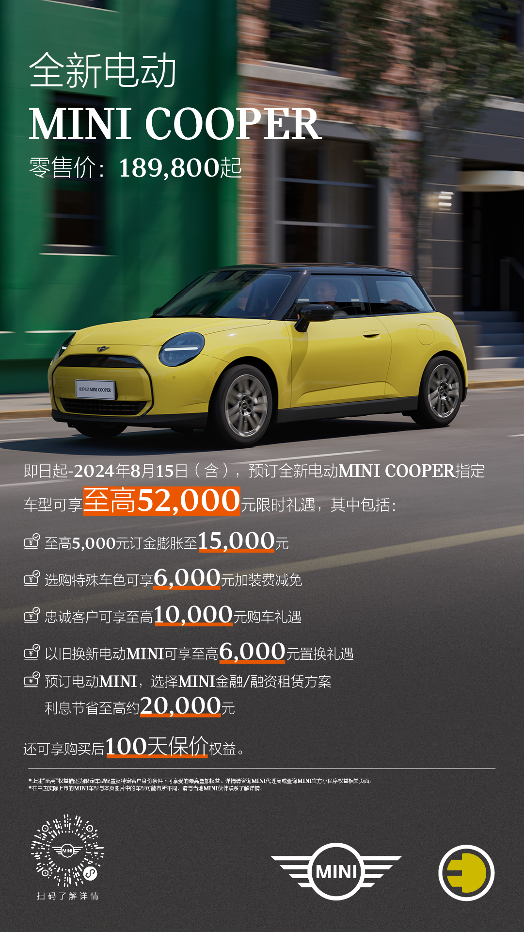 全新电动MINI COOPER满电登场