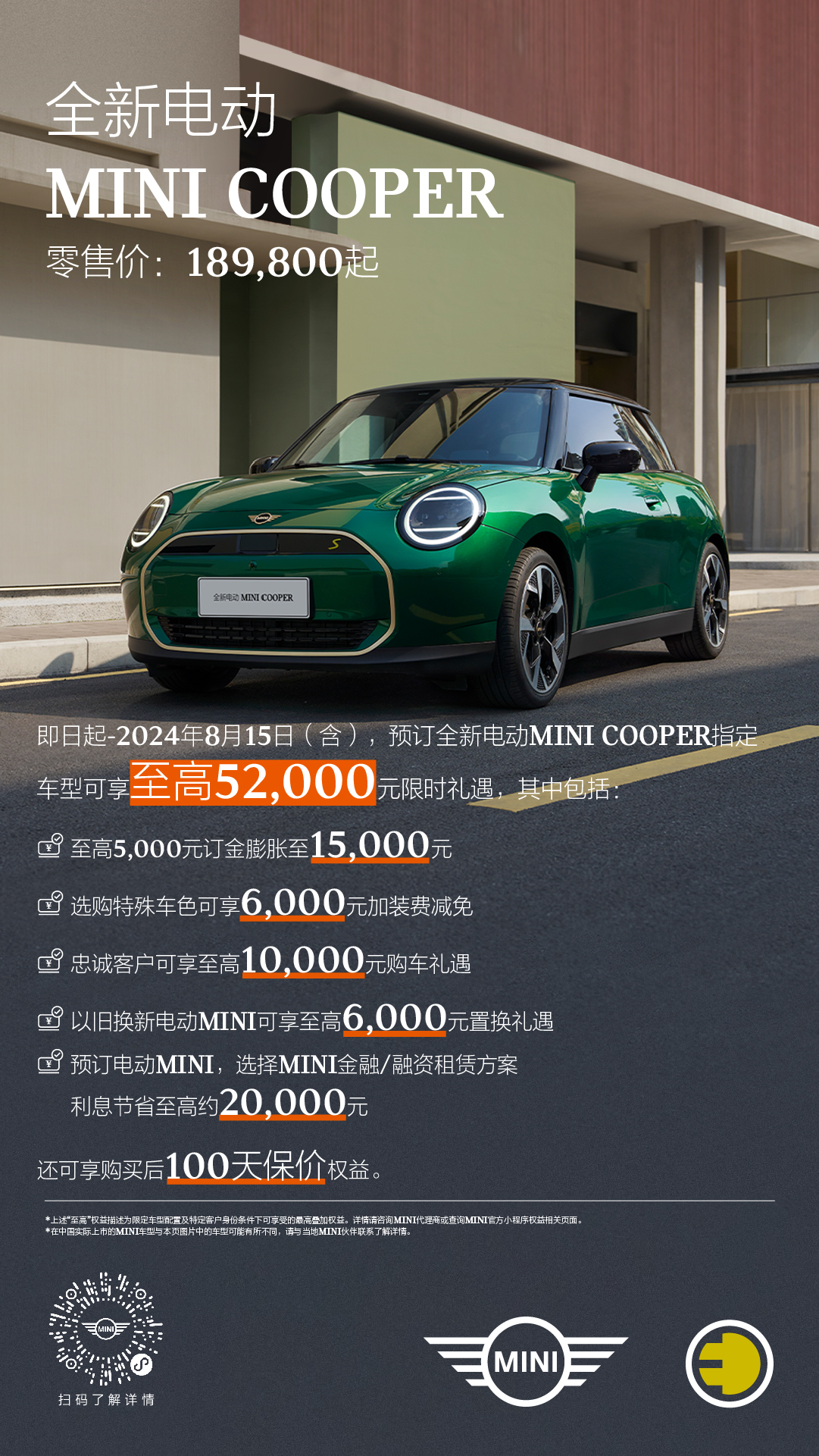 全新电动MINI COOPER满电登场